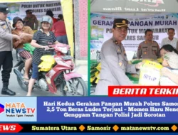 Hari Kedua Gerakan Pangan Murah Polres Samosir, 2,5 Ton Beras Ludes Terjual – Momen Haru Nenek Genggam Tangan Polisi Jadi Sorotan
