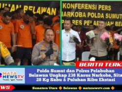 Polda Sumut dan Polres Pelabuhan Belawan Ungkap 238 Kasus Narkoba, Sita 28 Kg Sabu & Puluhan Ribu Ekstasi
