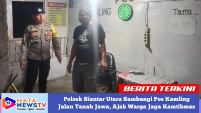 Polsek Siantar Utara Sambangi Pos Kamling Jalan Tanah Jawa, Ajak Warga Jaga Kamtibmas