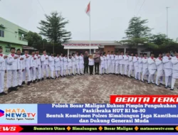 Polsek Bosar Maligas Sukses Pimpin Pengukuhan Paskibraka HUT RI ke-80  Bentuk Komitmen Polres Simalungun Jaga Kamtibmas dan Dukung Generasi Muda