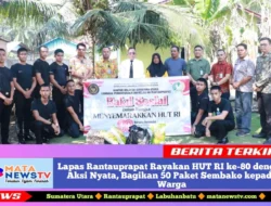 Lapas Rantauprapat Rayakan HUT RI ke-80 dengan Aksi Nyata, Bagikan 50 Paket Sembako kepada Warga