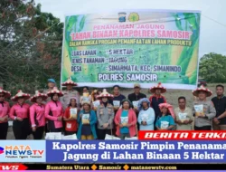 Kapolres Samosir Pimpin Penanaman Jagung di Lahan Binaan 5 Hektar