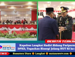 Kapolres Langkat Hadiri Sidang Paripurna DPRD, Perkuat Sinergi Jelang HUT RI ke-80