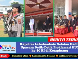 Kapolres Labuhanbatu Selatan Hadiri Upacara Detik-Detik Proklamasi HUT ke-80 RI di Kotapinang