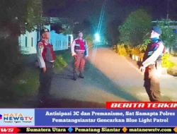 Antisipasi 3C dan Premanisme, Sat Samapta Polres Pematangsiantar Gencarkan Blue Light Patrol