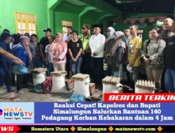 Reaksi Cepat! Kapolres dan Bupati Simalungun Salurkan Bantuan 140 Pedagang Korban Kebakaran dalam 4 Jam