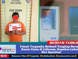 Polsek Torgamba Berhasil Tangkap Buronan Kasus Curas di Jalinsum, Kapolres Labusel Beri Apresiasi