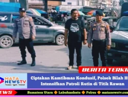 Ciptakan Kamtibmas Kondusif, Polsek Bilah Hulu Intensifkan Patroli Rutin di Titik Rawan