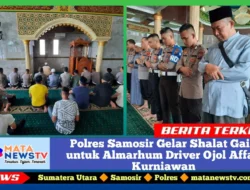Polres Samosir Gelar Shalat Gaib untuk Almarhum Driver Ojol Affan Kurniawan