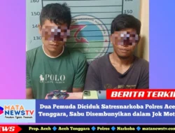 Dua Pemuda Diciduk Satresnarkoba Polres Aceh Tenggara, Sabu Disembunyikan dalam Jok Motor