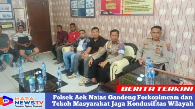 Polsek Aek Natas Gandeng Forkopimcam dan Tokoh Masyarakat Jaga Kondusifitas Wilayah