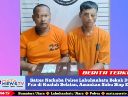 Satres Narkoba Polres Labuhanbatu Bekuk Dua Pria di Kualuh Selatan, Amankan Sabu Siap Edar
