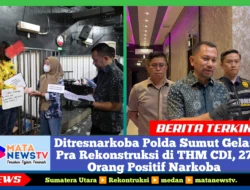 Ditresnarkoba Polda Sumut Gelar Pra Rekonstruksi di THM CDI, 27 Orang Positif Narkoba