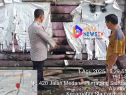 Kebakaran Rumah di Simpang Rambung Merah, Polsek Siantar Timur Gerak Cepat Cek TKP