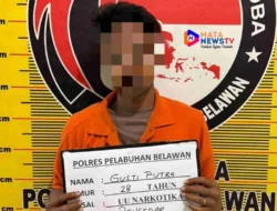 Satnarkoba Polres Pelabuhan Belawan Tangkap Pengedar Sabu di Pinggir Rel Kereta