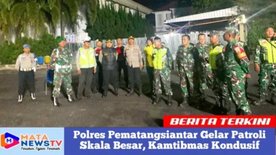 Polres Pematangsiantar Gelar Patroli Skala Besar, Kamtibmas Kondusif