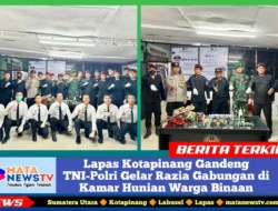 Lapas Kotapinang Gandeng TNI-Polri Gelar Razia Gabungan di Kamar Hunian Warga Binaan