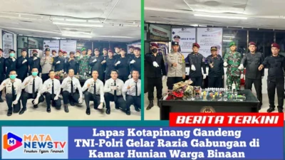 Lapas Kotapinang Gandeng TNI-Polri Gelar Razia Gabungan di Kamar Hunian Warga Binaan