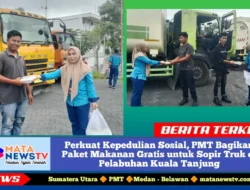 Perkuat Kepedulian Sosial, PMT Bagikan Paket Makanan Gratis untuk Sopir Truk di Pelabuhan Kuala Tanjung