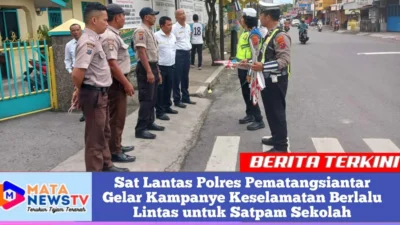 Sat Lantas Polres Pematangsiantar Gelar Kampanye Keselamatan Berlalu Lintas untuk Satpam Sekolah