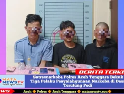 Satresnarkoba Polres Aceh Tenggara Bekuk Tiga Pelaku Penyalahgunaan Narkoba di Desa Terutung Pedi