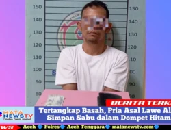 Tertangkap Basah, Pria Asal Lawe Alas Simpan Sabu dalam Dompet Hitam