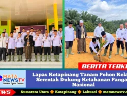 Lapas Kotapinang Tanam Pohon Kelapa Serentak Dukung Ketahanan Pangan Nasional