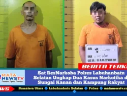 Sat ResNarkoba Polres Labuhanbatu Selatan Ungkap Dua Kasus Narkotika di Sungai Kanan dan Kampung Rakyat