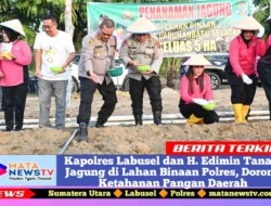 Kapolres Labusel dan H. Edimin Tanam Jagung di Lahan Binaan Polres, Dorong Ketahanan Pangan Daerah