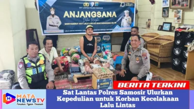 Sat Lantas Polres Samosir Ulurkan Kepedulian untuk Korban Kecelakaan Lalu Lintas