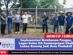Implementasi Ketahanan Pangan, Lapas Kelas IIA Rantauprapat Ubah Lahan Kosong Jadi Area Produktif