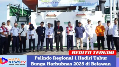 Pelindo Regional 1 Hadiri Tabur Bunga Harhubnas 2025 di Belawan
