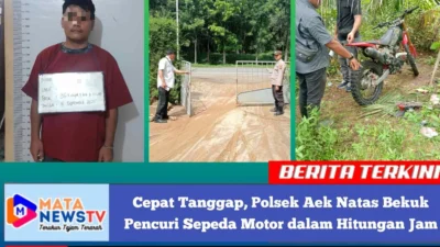 Cepat Tanggap, Polsek Aek Natas Bekuk Pencuri Sepeda Motor dalam Hitungan