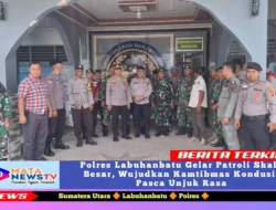 Polres Labuhanbatu Gelar Patroli Skala Besar, Wujudkan Kamtibmas Kondusif Pasca Unjuk Rasa