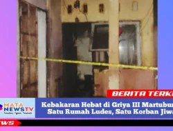 Kebakaran Hebat di Griya III Martubung,Satu Rumah Ludes, Satu Korban Jiwa ,