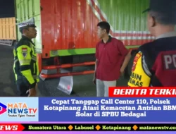 Cepat Tanggap Call Center 110, Polsek Kotapinang Atasi Kemacetan Antrian BBM Solar di SPBU Bedagai