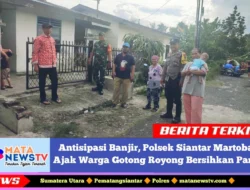 Antisipasi Banjir, Polsek Siantar Martoba Ajak Warga Gotong Royong Bersihkan Parit