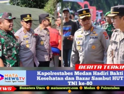 Kapolrestabes Medan Hadiri Bakti Kesehatan dan Bazar Sambut HUT TNI ke-80
