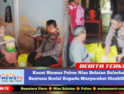 Kasat Binmas Polres Nias Selatan Salurkan Bantuan Sosial Kepada Masyarakat Disabilitas