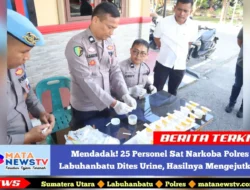 Sipropam Polres Labuhanbatu Gelar Tes Urine Personel Sat Narkoba, Pastikan Bebas dari Penyalahgunaan Narkoba