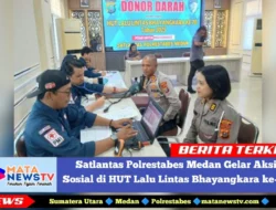 Satlantas Polrestabes Medan Gelar Aksi Sosial di HUT Lalu Lintas Bhayangkara ke-70