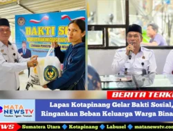 Lapas Kotapinang Gelar Bakti Sosial, Ringankan Beban Keluarga Warga Binaan