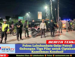 Polres Labuhanbatu Gelar Patroli Gabungan Tiga Pilar untuk Ciptakan Kamtibmas Kondusif