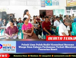 Polsek Lima Puluh Hadiri Konsultasi Bersama Warga Desa Cahaya Pardomuan Terkait Maraknya Pencurian Sawit