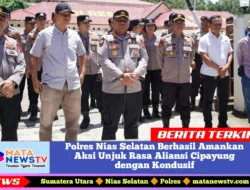 Polres Nias Selatan Berhasil Amankan Aksi Unjuk Rasa Aliansi Cipayung dengan Kondusif