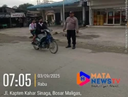 Polsek Bosar Maligas Gelar Pengaturan Lalu Lintas Pagi, Wujud Pelayanan Humanis Polri