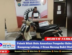 Polsek Bilah Hulu Amankan Pengedar Sabu di Kampung Lalang, 2 Gram Barang Bukti Disita