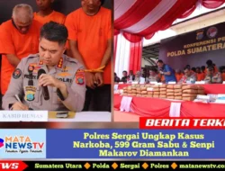 Polda Sumut Bongkar 261 Kasus Narkoba di Sergai, Ada Senpi Makarov Rusia
