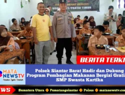 Polsek Siantar Barat Hadir dan Dukung Program Pembagian Makanan Bergizi Gratis di SMP Swasta Kartika