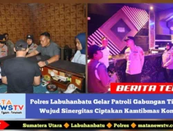 Polres Labuhanbatu Gelar Patroli Gabungan Tiga Pilar, Wujud Sinergitas Ciptakan Kamtibmas Kondusif